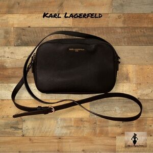 Karl Lagerfeld Black Crossbody Camera Bag #1378
